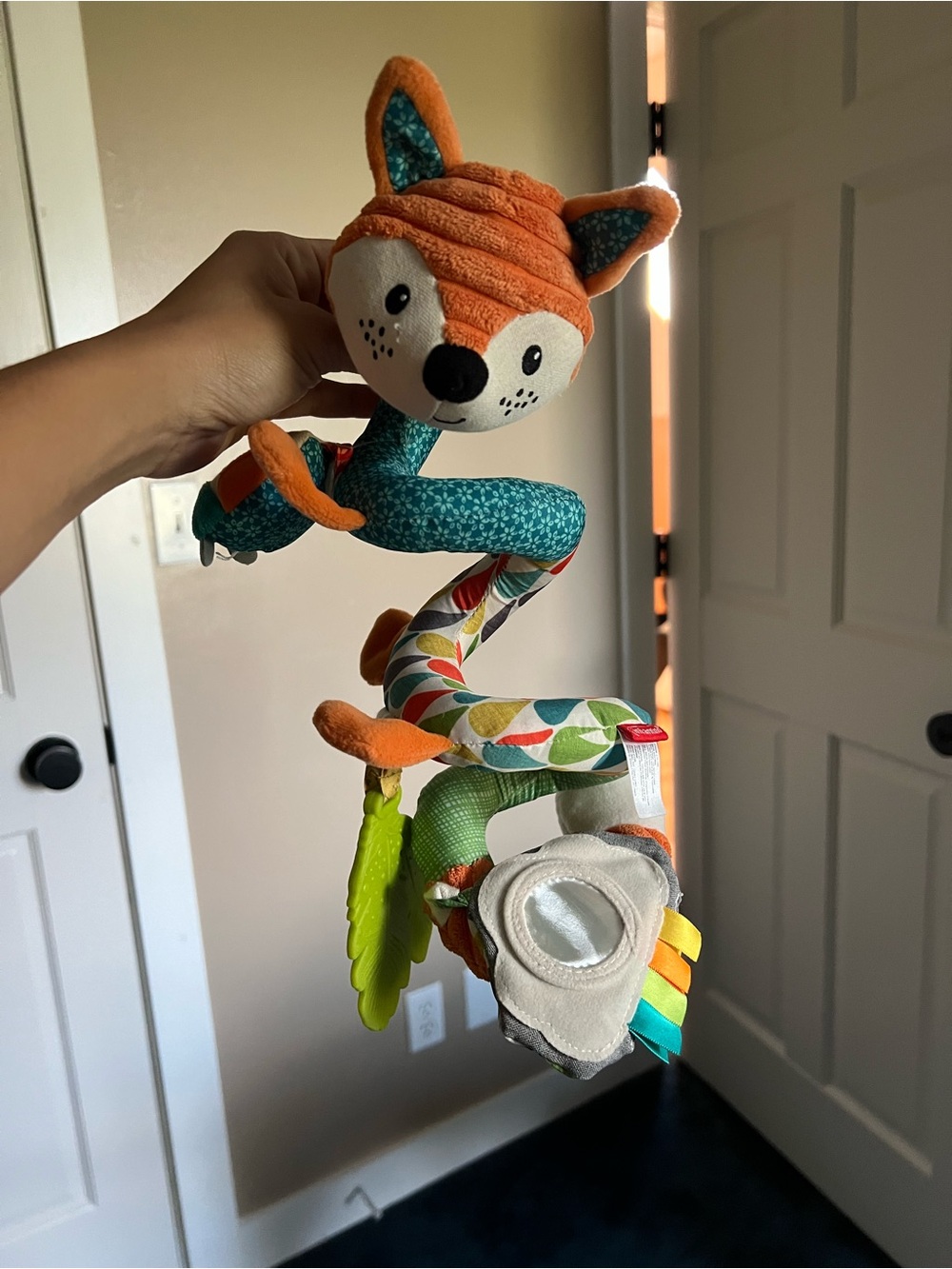 Infant Fox Spiral Activity Toy - Orange & Teal
